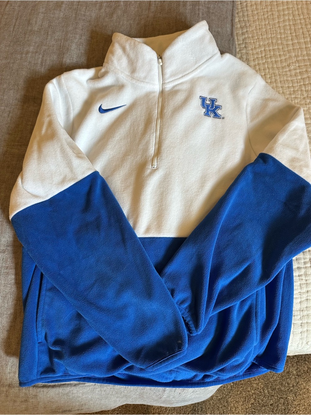 Women’s Nike Kentucky Wildcats UK Fleece Quarter-Zip Pullover